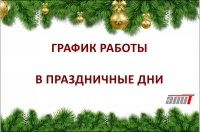 График работы в новогодние праздничные дни